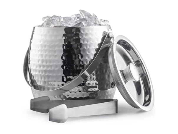 Insulated Ice Bucket w/ Lid & Tongs 1.7L