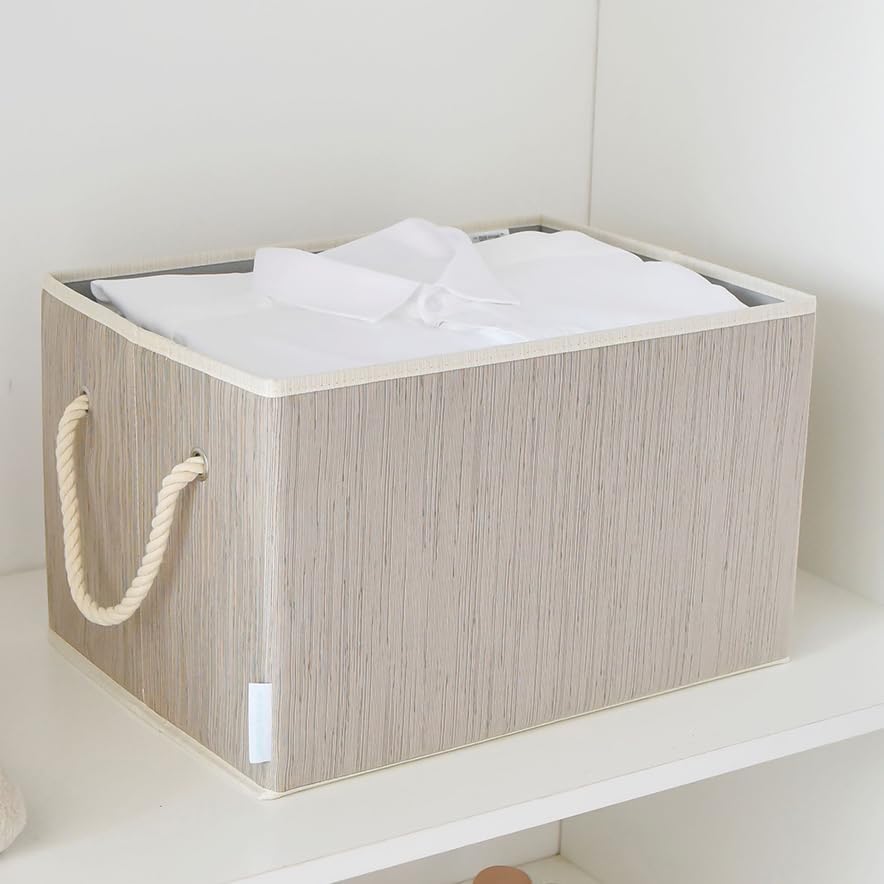 Sukkiri Homu 2-Pack Fabric Storage Baskets Clay