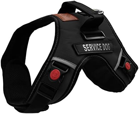 ALBCORP Reflective Service Dog Vest Harness -