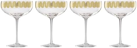 Cambridge Gold Decal Coupe Glasses, Set Of 4