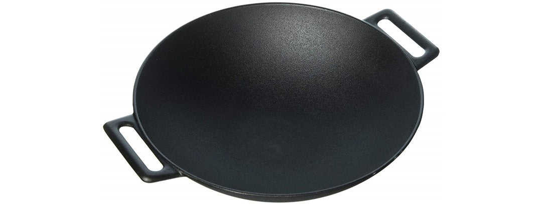 Jim Beam 12'' Cast Iron Grilling Wok