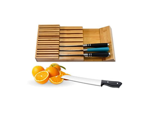 15 Knife Bamboo Drawer Organizer