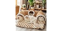 GoofyPet Cat Tunnel Bed Indoor Peekaboo Cave
