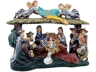 Lighted Christmas Village Nativity Scene