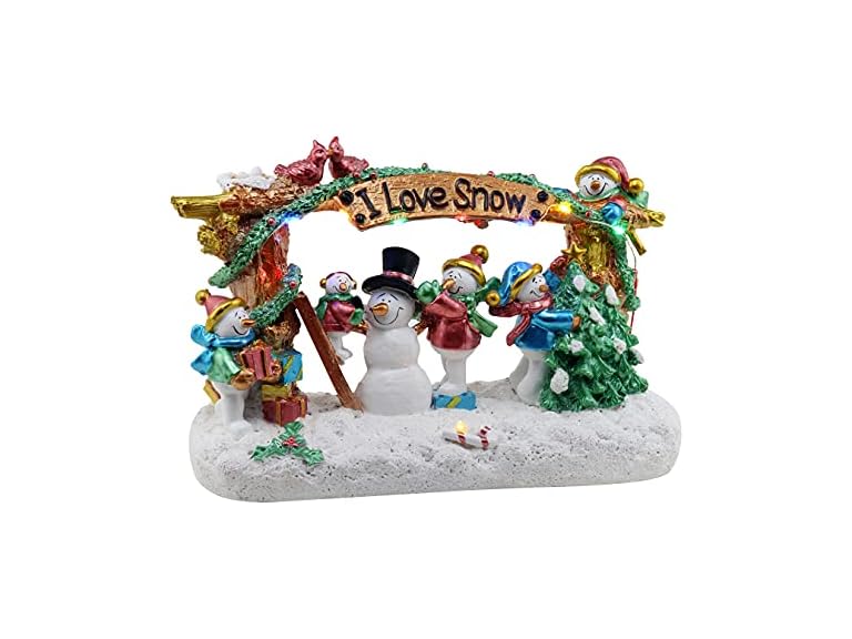 Lighted Snowman Christmas Village