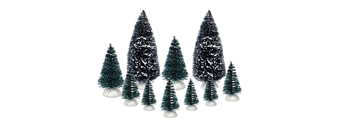 Top Treasures Set of 10 Christmas Trees