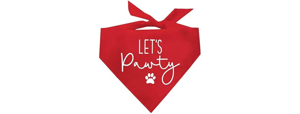 Let's Pawty Birthday Party Dog Bandana | 100%
