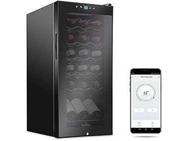 Ivation 18 Bottle Compressor Wine Cooler Refrigerator with Wi-Fi Smart App