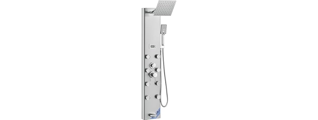 Shower Panel System, 5 Shower Modes, Digital