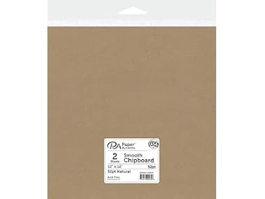 Chipboard 12x12" Heavy 52pt Natural 2-Pc
