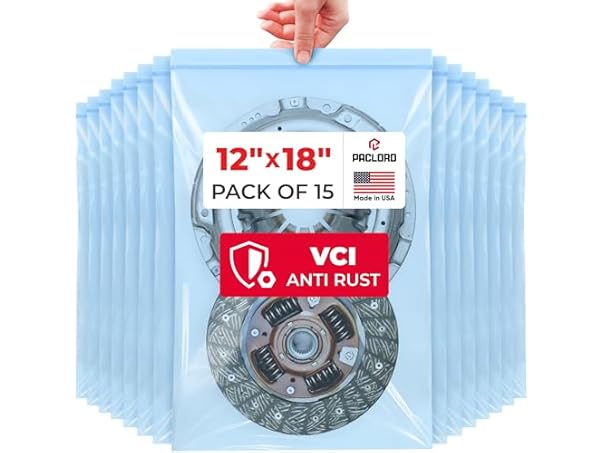 VCI Reclosable Poly Bags 12" x 18", Pack of 15