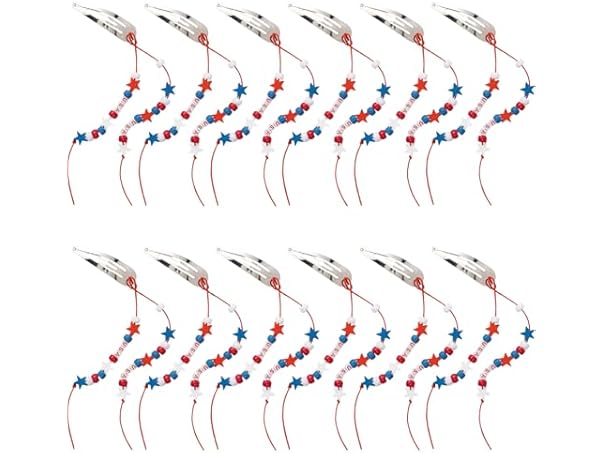 Fun Express Patriotic Hair Clip Kit 12Pk