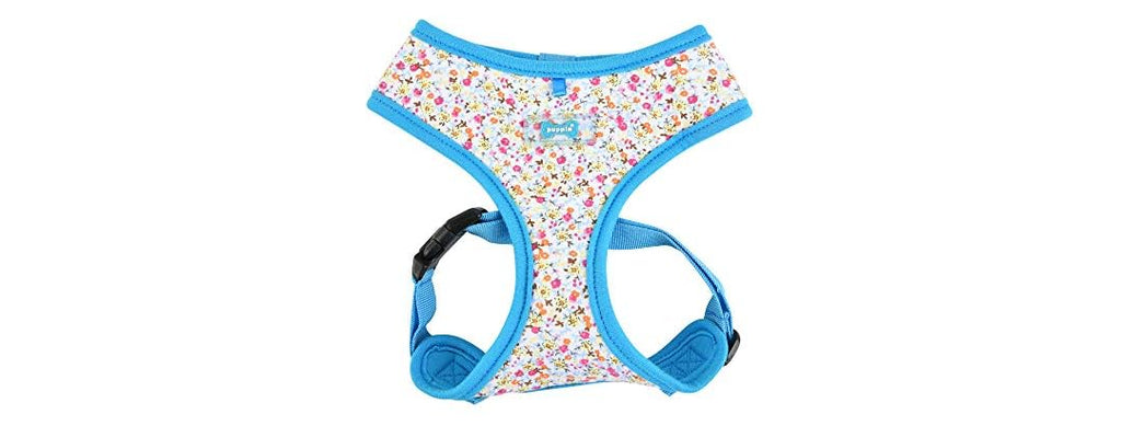Puppia Wildflower Harness A - Sky Blue - M