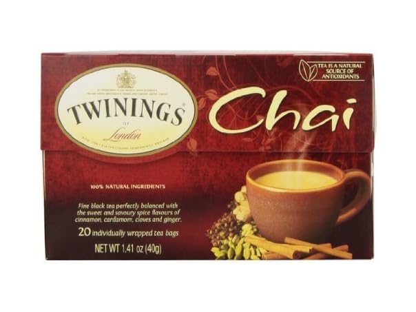 Twinings Chai Tea, Tea Bags, 20-Count Box
