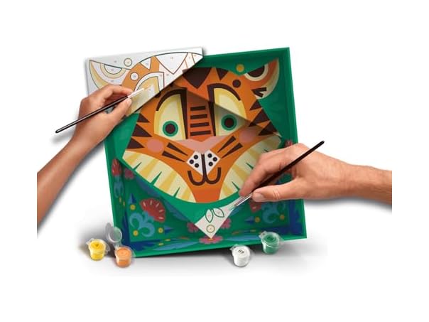 Ravensburger CreArt Do It Together: Tiger Paint‑by‑Number Kit