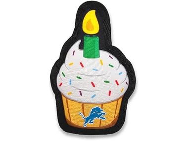 NFL Detroit Lions Pet Birthday Cupcake Squeak