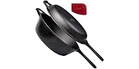 Cuisinel Cast Iron Skillet + Lid, 2-in-1