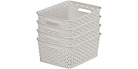 Rattan Storage Baskets 4L 4-Pack