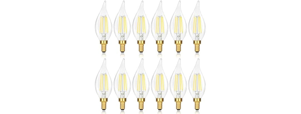 GoBright 12Pk Dimmable E12 LED Candelabra Bulbs, 60W