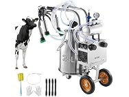 Electric Cow Milking Machine, 6.6 Gal / 25 L 304