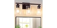 3-Light Bathroom Light Fixtures, 19" Modern
