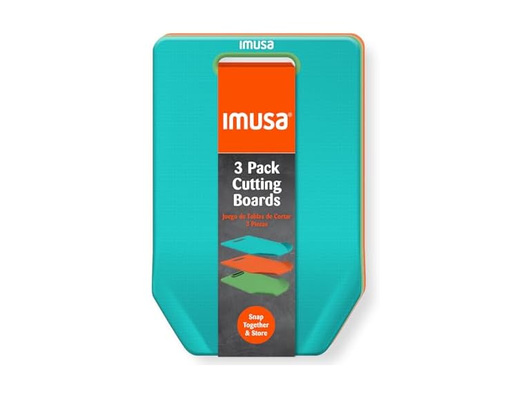 IMUSA 3-Pack Plastic Cutting Board Set