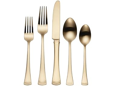 Lenox Silverware Set For 12, Portola Gold