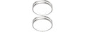 GoBright 2Pk 12" LED Ceiling Light, Nickel