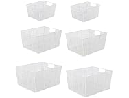 happimess Nesting Wire Metal Storage Baskets for Shelves Set of 6