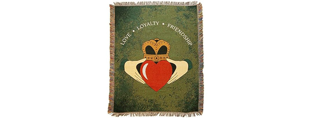 Claddagh Woven Tapestry Throw Blanket
