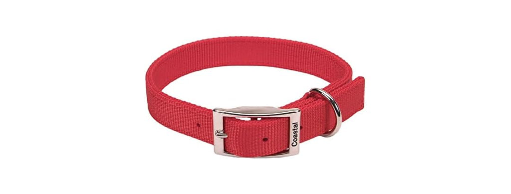 Coastal Pet - Double-Ply Dog Collar, Red, 1" x 24"