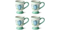 Cerified International Sea Glass Porcelain Mugs, Set of 4