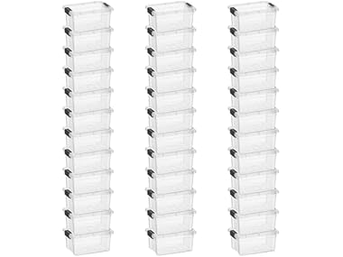 Superio Clear Storage Box 3.5 Quart 36 Pack