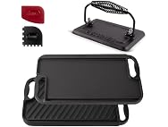 Cuisinel Cast Iron Griddle w/ Burger Press