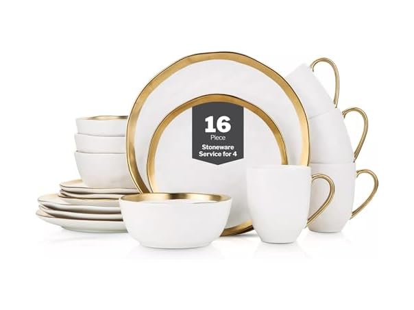 Stone Lain Modern Porcelain 16pc Dinnerware