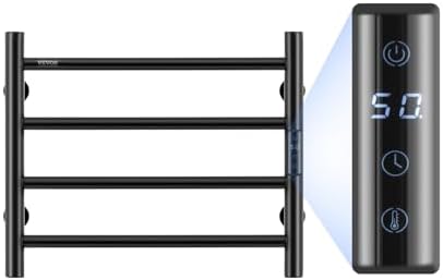 VEVOR 4 Bars Towel Warmer Rack, Wall