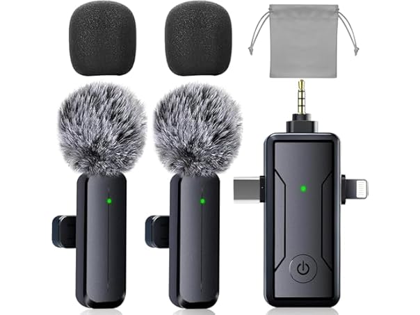 PGDLOF 3 In 1 Wireless Mini Microphone