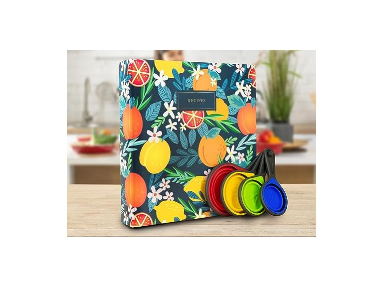 50 Page Recipe Binder & Measuring Cups
