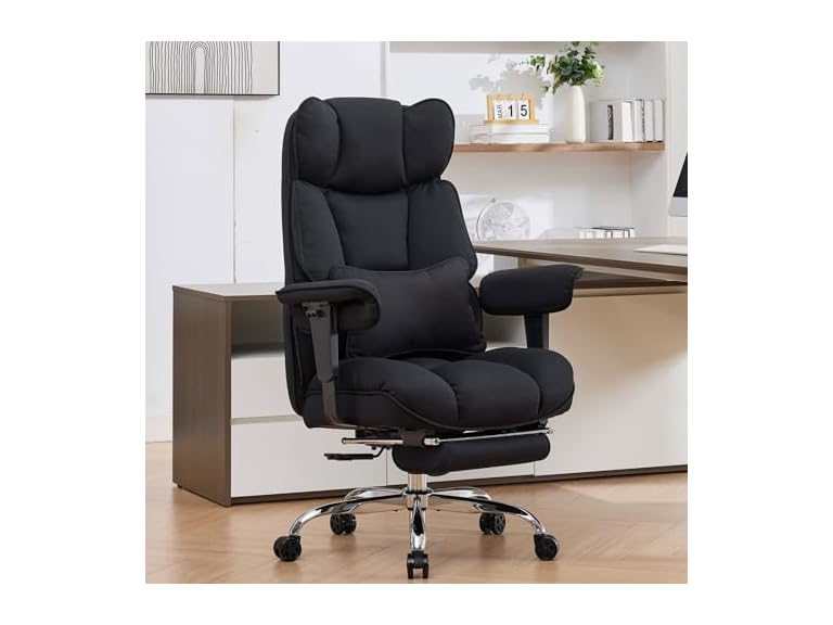 Efomao Big and Tall Office Chair with Footrest