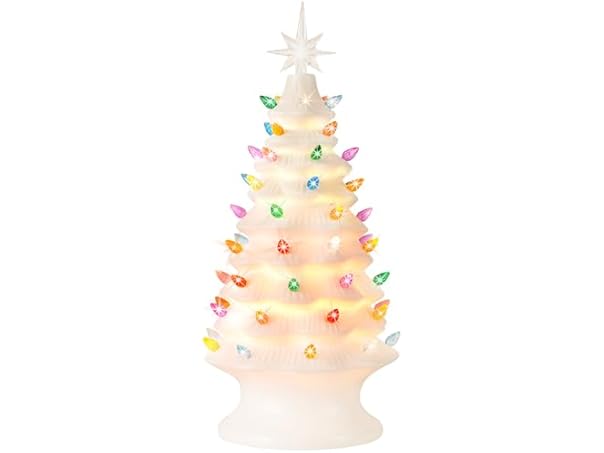 Lakumu 16.5" Table Top Christmas Tree, Hand Painted