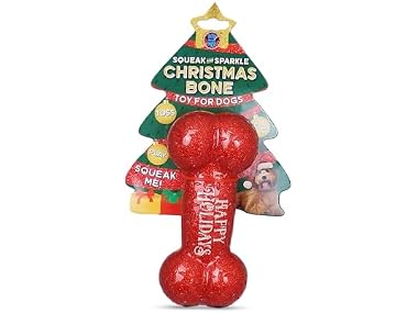 Bow Wow Pet Happy Holidays Glitter Bone