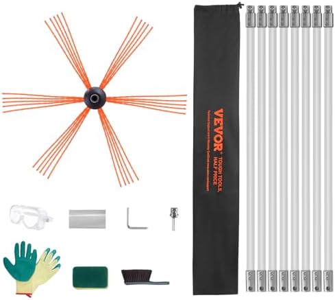 26 Feet Chimney Sweep Kit, w/ 8Reinforced Nylon
