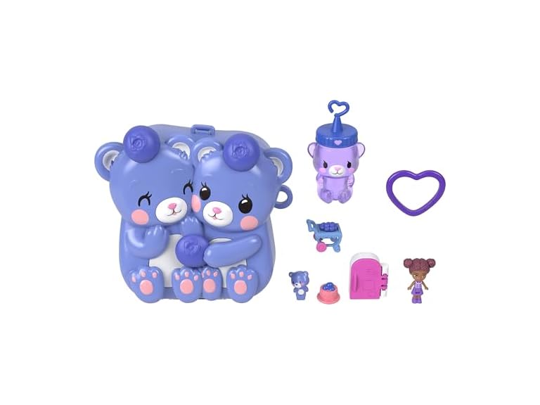 Polly Pocket Dolls and Playset, Blueberry Besties Compact