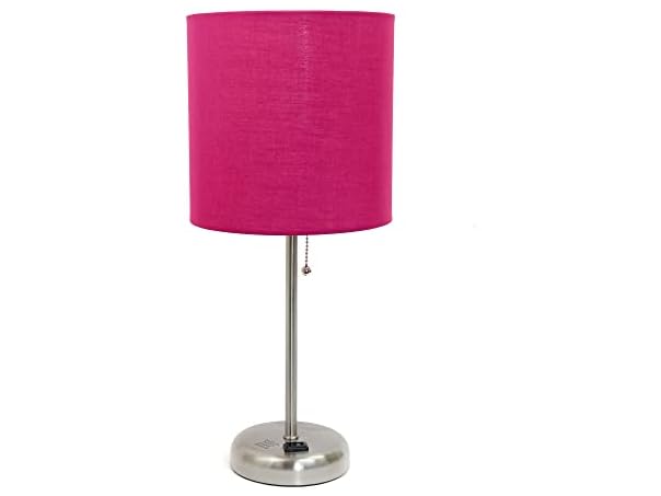 Oslo 19.5" Contemporary Power Outlet Base Desk Lamp
