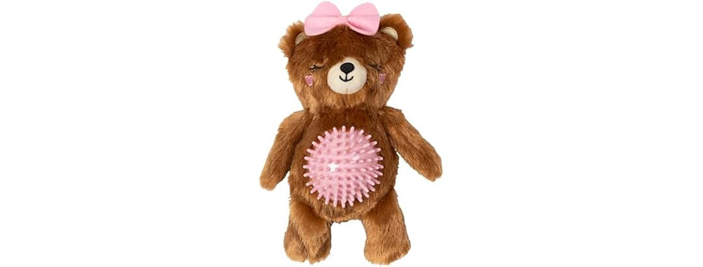 Fringe Studio Plush Squeaky Dog Toy with Spiky TPR Ball