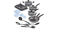 BELLA Nonstick Aluminum Set w/ Glass Lids
