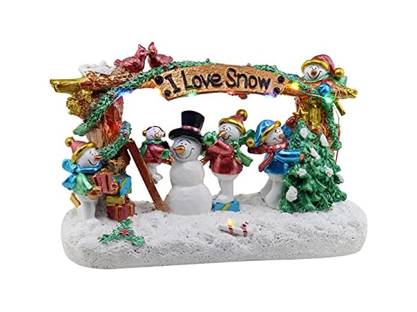 Lighted Snowman Christmas Village