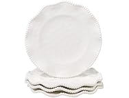 Perlette Cream Beaded Salad Plates