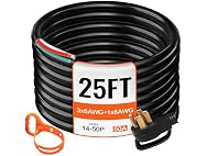 25' 50A RV Camp Power Cord Generator Cord 6/3