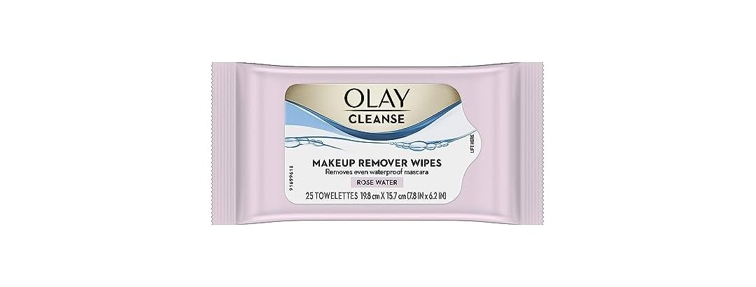 Olay Cleanse Makeup Remover, Rose Water, 25 Wipe